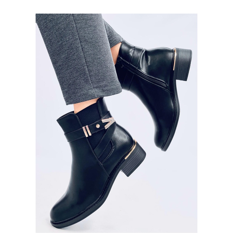 Gavins Bottines Chelsea en Pu Noir - Inello le noir 1