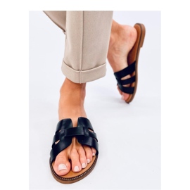 Sandale tongs femme Charnes Noir - Inello le noir 3
