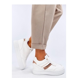 Baskets compensées Eyson BLANC/CHAMPAGNE - Inello blanche 4