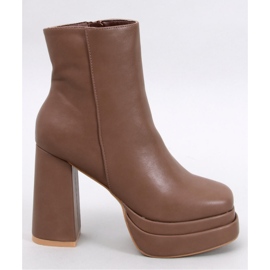Bottines plateformes confortables Charokee Kaki - Inello brun 1