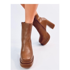 Bottines plateformes confortables Charokee Kaki - Inello brun 3