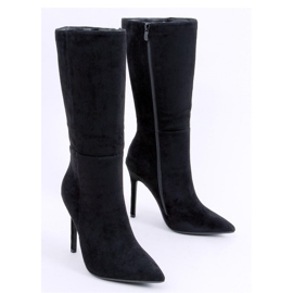 Bottines aiguilles classiques en daim Marissa Noir - Inello le noir 3