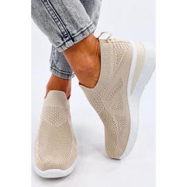 Bayol Baskets compensées chaussettes beiges - Inello 3