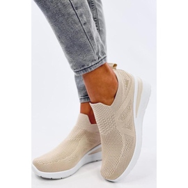 Bayol Baskets compensées chaussettes beiges - Inello 4