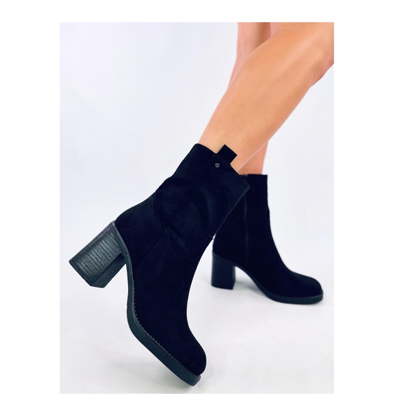 Salifi Bottines à talons larges noires - Inello le noir 1