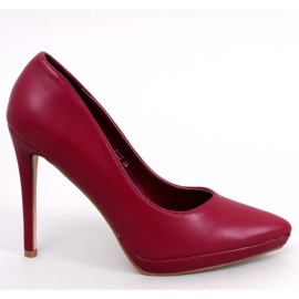 Escarpins aiguilles Blume Wine - Inello rouge 1