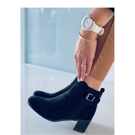 Bottines à talons hauts en daim noir Cyndi - Inello le noir 2