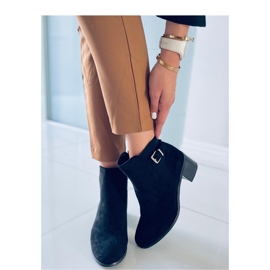 Bottines à talons hauts en daim noir Cyndi - Inello le noir 3