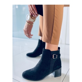 Bottines à talons hauts en daim noir Cyndi - Inello le noir 4