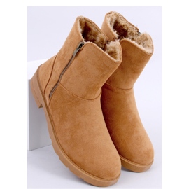 Bottines plates Kallen Camel - Inello brun 1