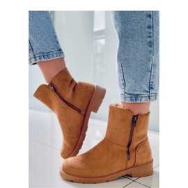 Bottines plates Kallen Camel - Inello brun 2