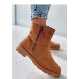 Bottines plates Kallen Camel - Inello brun 3