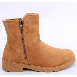 Bottines plates Kallen Camel - Inello brun 4