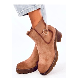 Bottines Chelsea à talons bas Airon Kaki - Inello brun 2 Bottines Chelsea à talons bas Airon Kaki - Inello brun 2