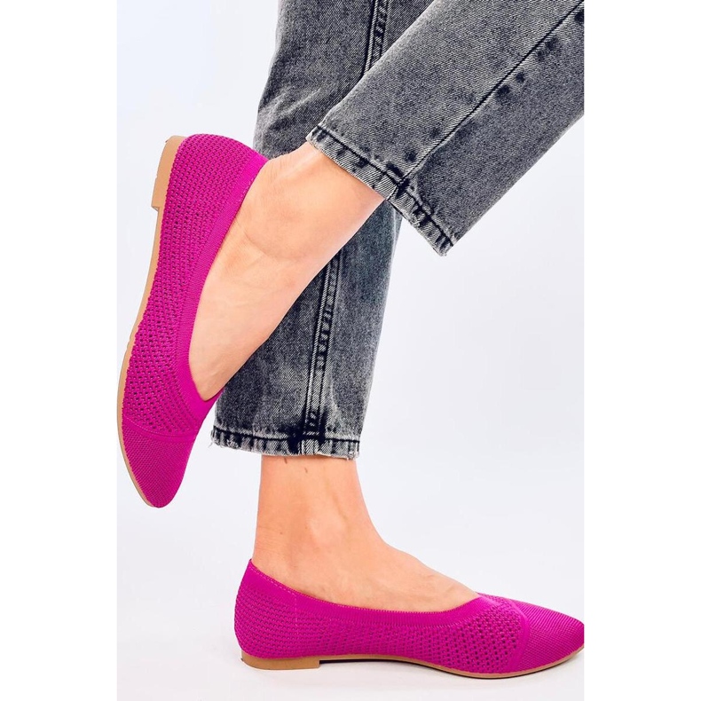 Ballerines ajourées amande Sotty Fuchsia - Inello rose 2