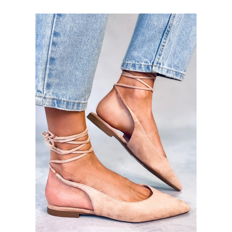 Ballerines à lacets Dentoni Nude - Inello beige 1