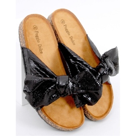 Sandale Tongs en liège avec nœud Amur Noir - Inello le noir 1