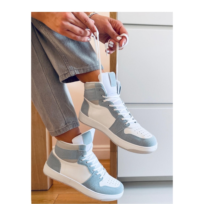 Dorcas Baskets montantes vertes - Inello bleu 1