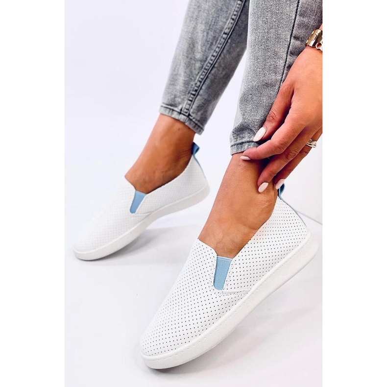 Baskets slip-on Jousse BLANC/BLEU - Inello 1