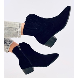 Santiags femme daim Poirot Noir - Inello le noir 4