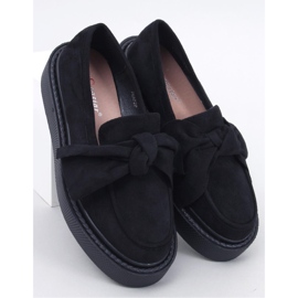 Tempelton Mocassins en daim noir avec noeud - Inello le noir 4