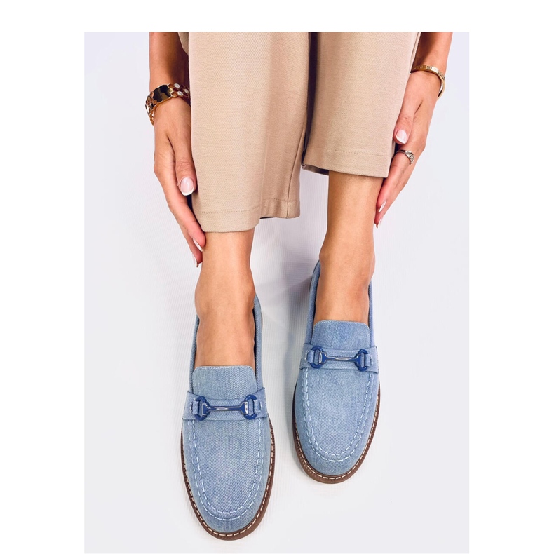 Mocassins pour femmes en daim par States Jeans - Inello bleu 2