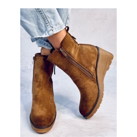 Bottines compensées Meyer Kaki - Inello brun 2