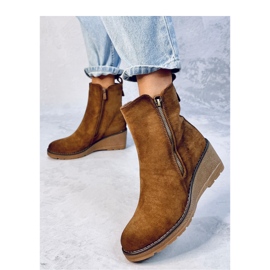 Bottines compensées Meyer Kaki - Inello brun 3
