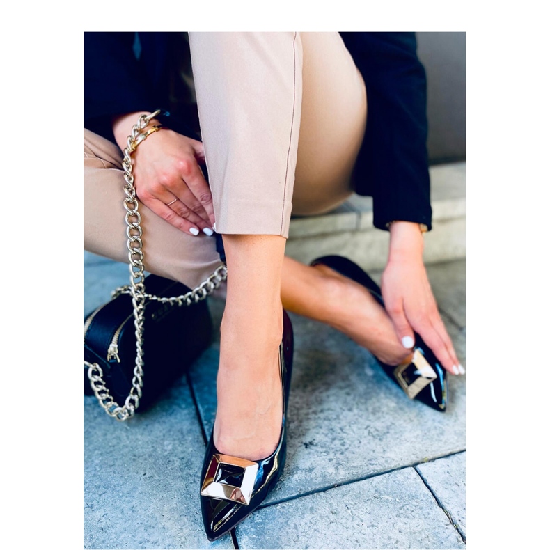 Escarpins vernis noirs Margaret - Inello le noir 2