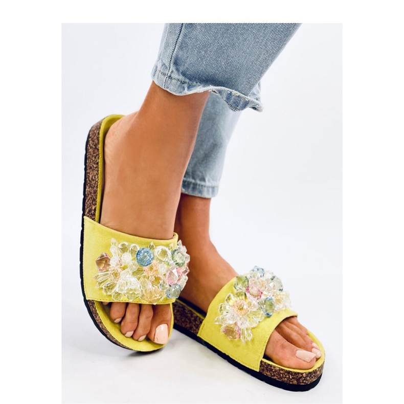 Tongs Sandal Cork avec pierres Maliv Green - Inello vert 1