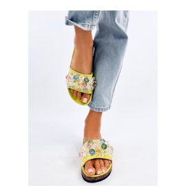 Tongs Sandal Cork avec pierres Maliv Green - Inello vert 3
