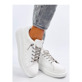 Baskets à lacets en cristal Série BLANC/ARGENT - Inello blanche 1 Baskets à lacets en cristal Série BLANC/ARGENT - Inello blanche 1