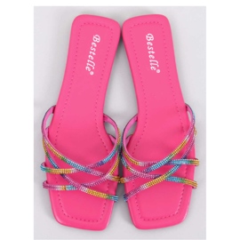 Sandale Tongs avec strass Rexha Fuchsia - Inello rose 1