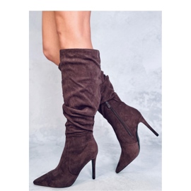 Bottines classiques à talons Danielle Brown - Inello brun 4