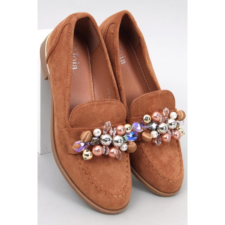 Mocassins Anselme Camel avec pierres - Inello brun 1