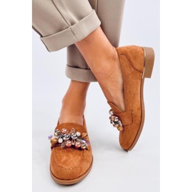 Mocassins Anselme Camel avec pierres - Inello brun 3
