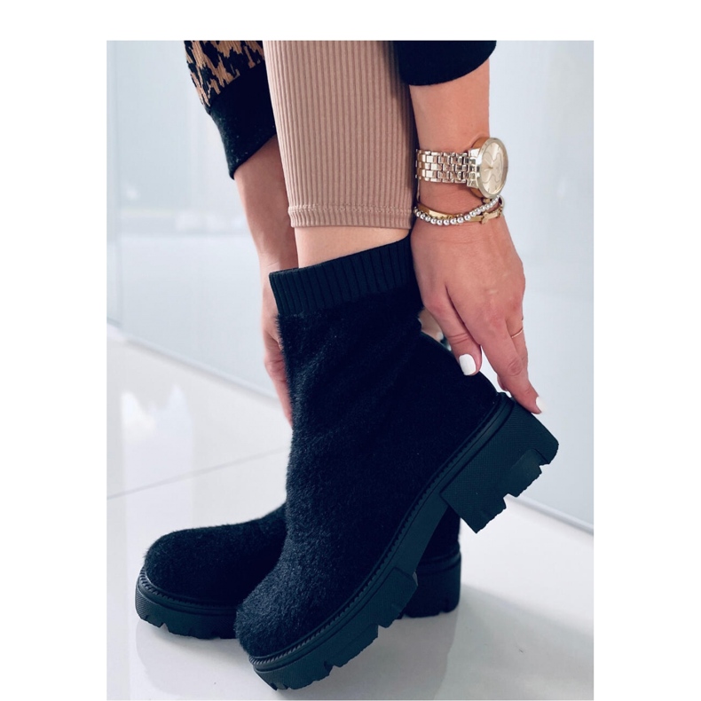 Roanna Bottines chaussettes noires - Inello le noir 2