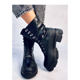 Dart Bottines bovver noires à lacets - Inello le noir 3