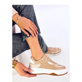 Baskets femme Moriau Camel - Inello brun 2
