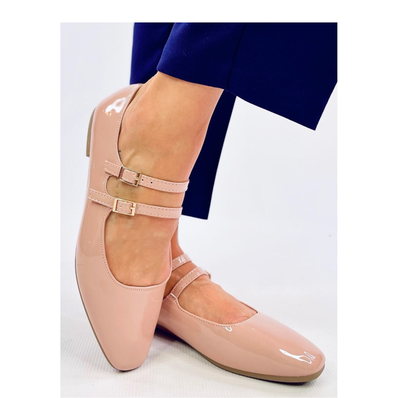 Ballerines vernies Mary Jane Liths Nude - Inello rose 1
