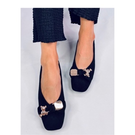 Cranny Ballerines noires avec ours en peluche doré - Inello 1