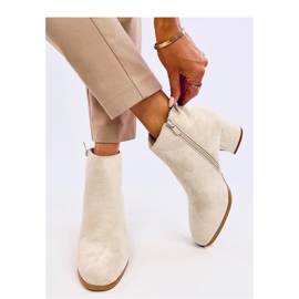 Marple Bottines à talons lisses beiges - Inello 2