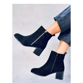 Aguirre Bottines à talons en daim noir - Inello le noir 3