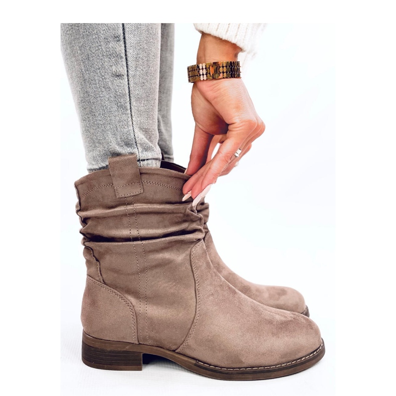 Wonger Bottines plates classiques kaki - Inello beige 1