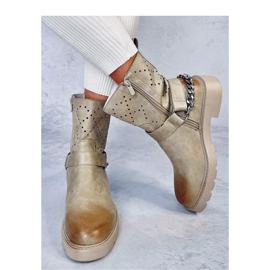 Bottines ajourées Issey Green - Inello vert 2