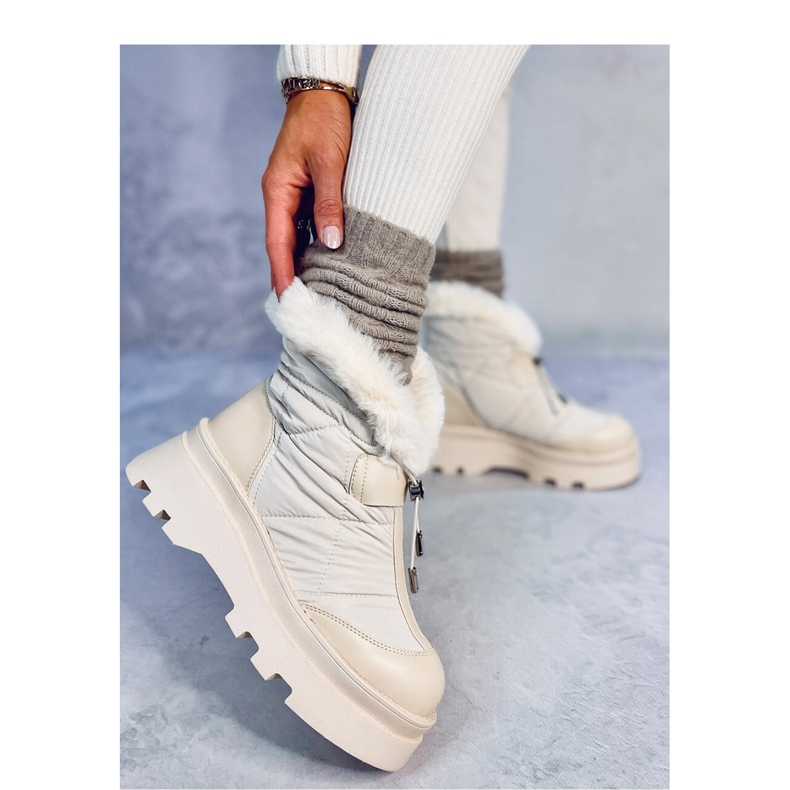Tavaris Bottes de neige beiges avec fourrure - Inello 2