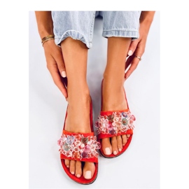 Sandale Tongs en liège avec pierres Maliv Orange - Inello 1