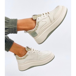 Baskets femme Motimes Beige Vert pastel - Inello 1