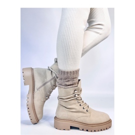 Simmo Bottines à lacets beiges avec protection - Inello 4