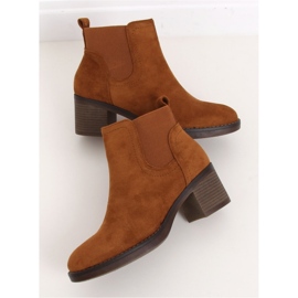 Bottines à Talons Larges Camel UK18P Camel - Inello brun 1